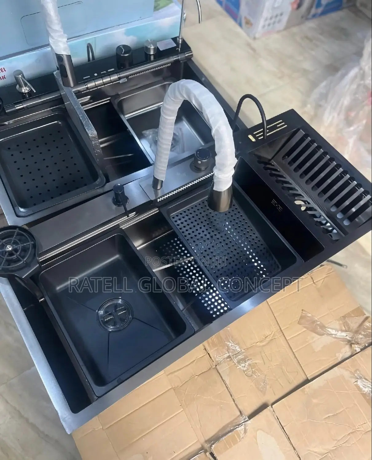 Muti-Function Kitchen Sink With Dish Drainer