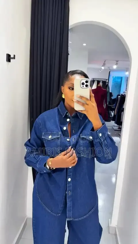 Beautiful Stylish Demure Two-Piece Denim