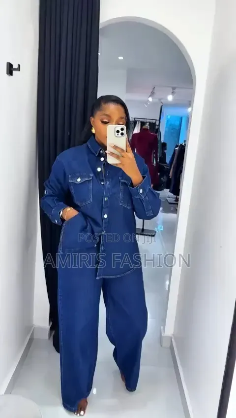 Beautiful Stylish Demure Two-Piece Denim