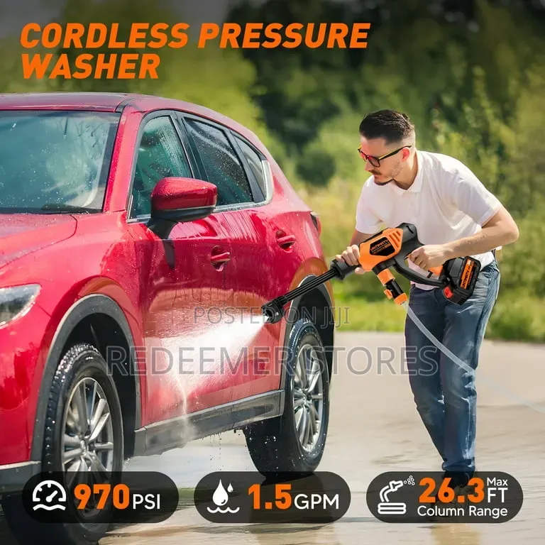 Cordless Pressure Washer With Rechargeable 3.0ah Battery