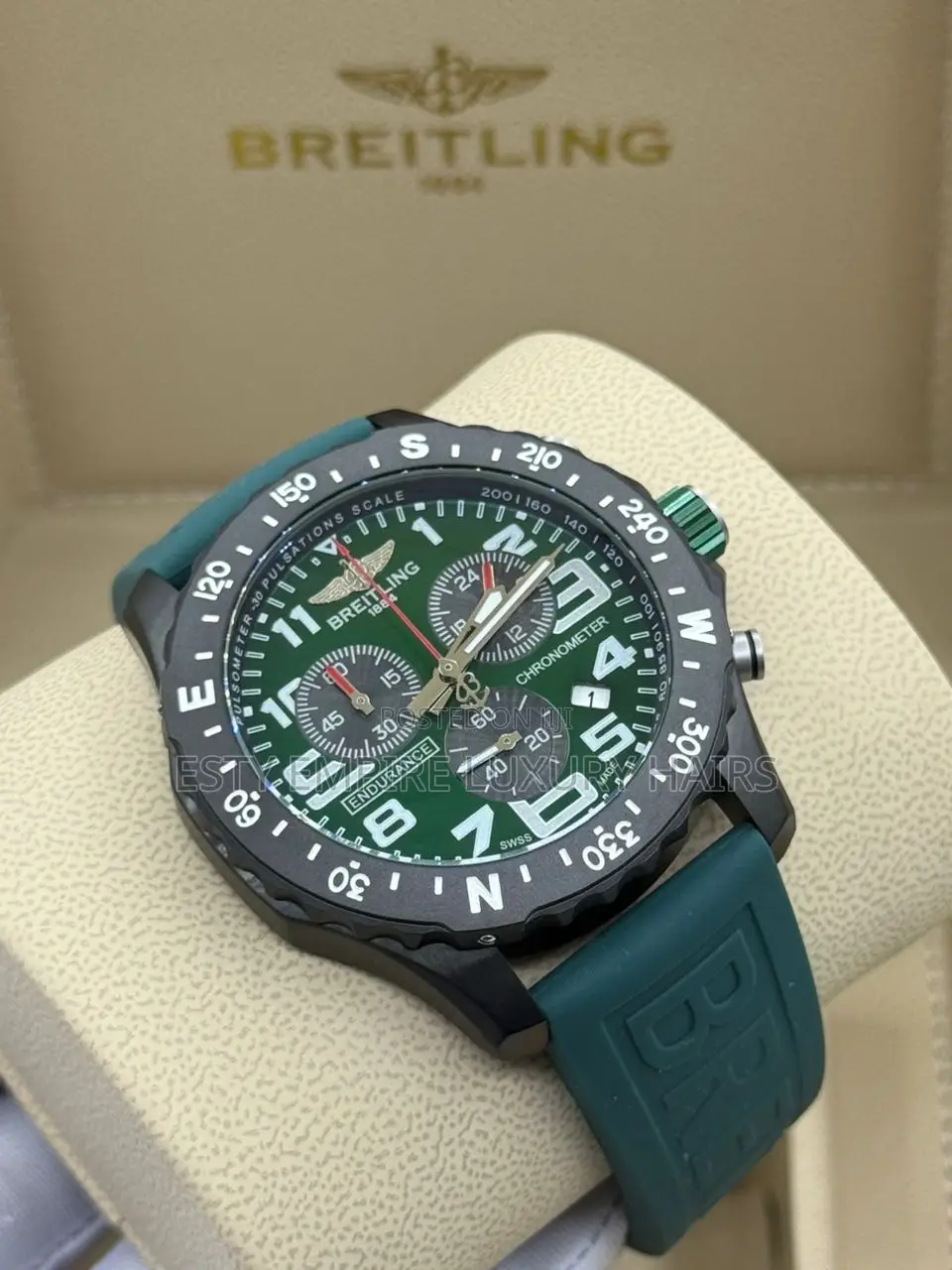 High Quality Luxury Breitling Men Rubber Wristwatch