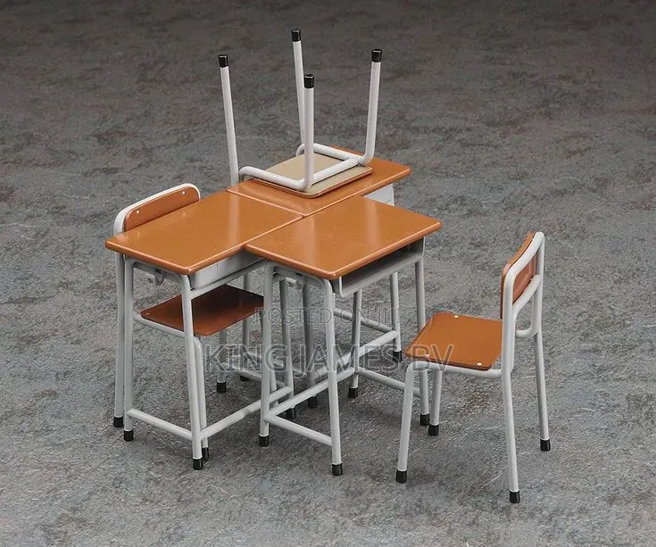 Kids Vintage Chair and Table Set – Elegant Learning Space