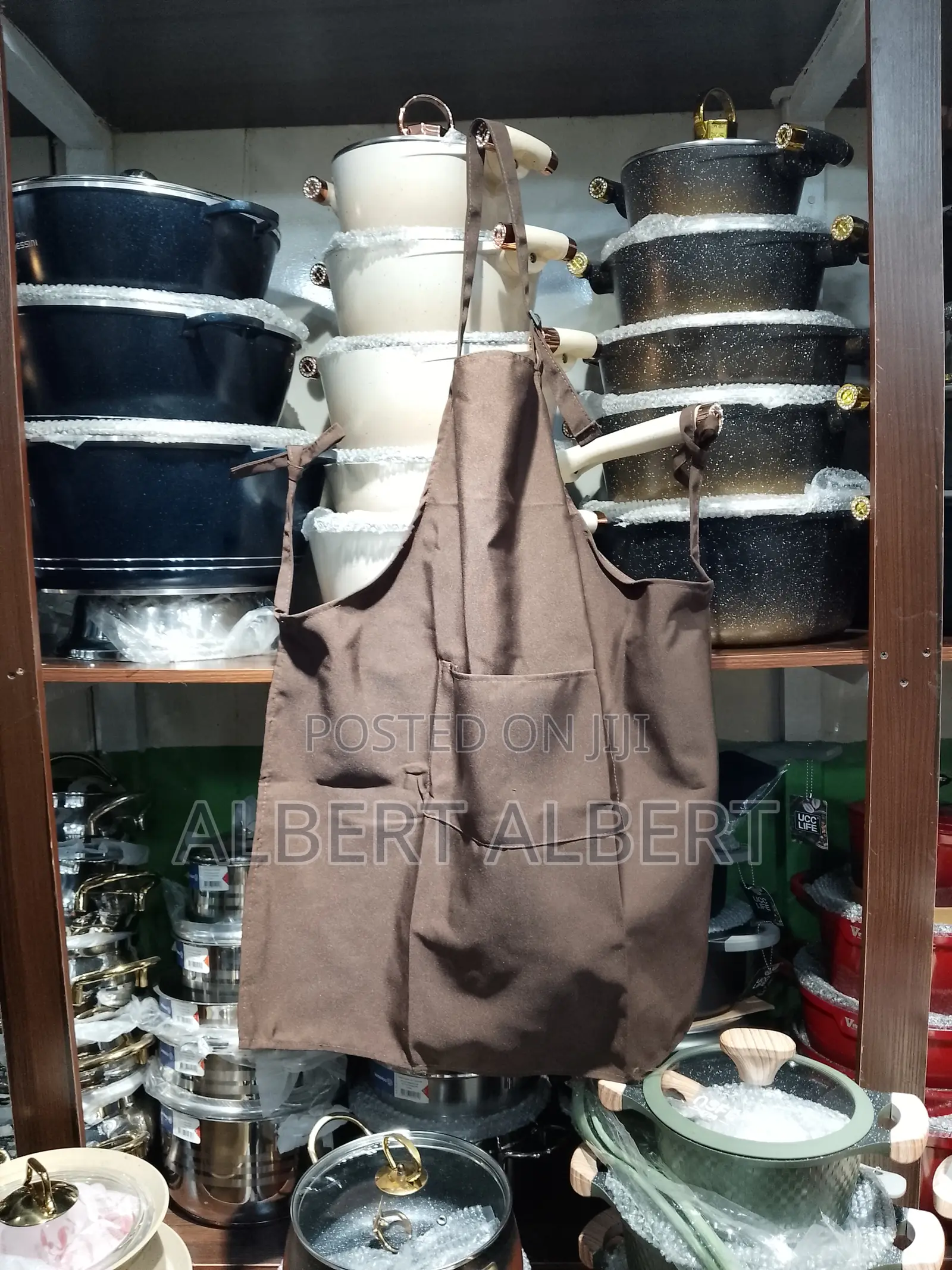 Cotton Apron With Adjustable Neck