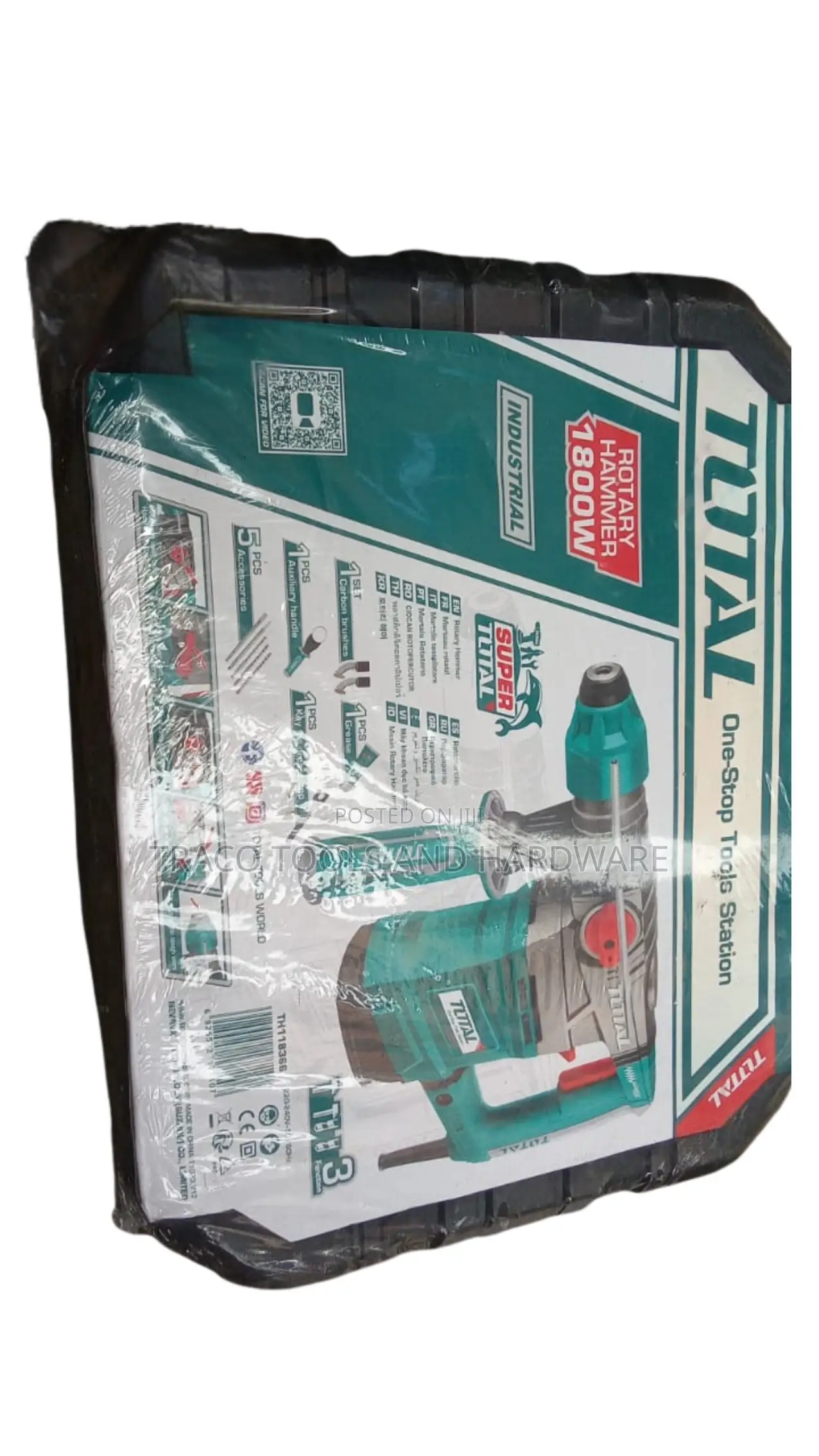 Total Tools Industrial 1800w Rotary Hammer, Th118366.