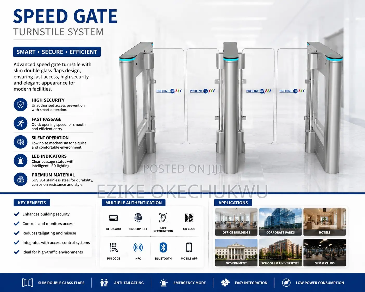 Security Entrance Speed Lane Turnstile Gate