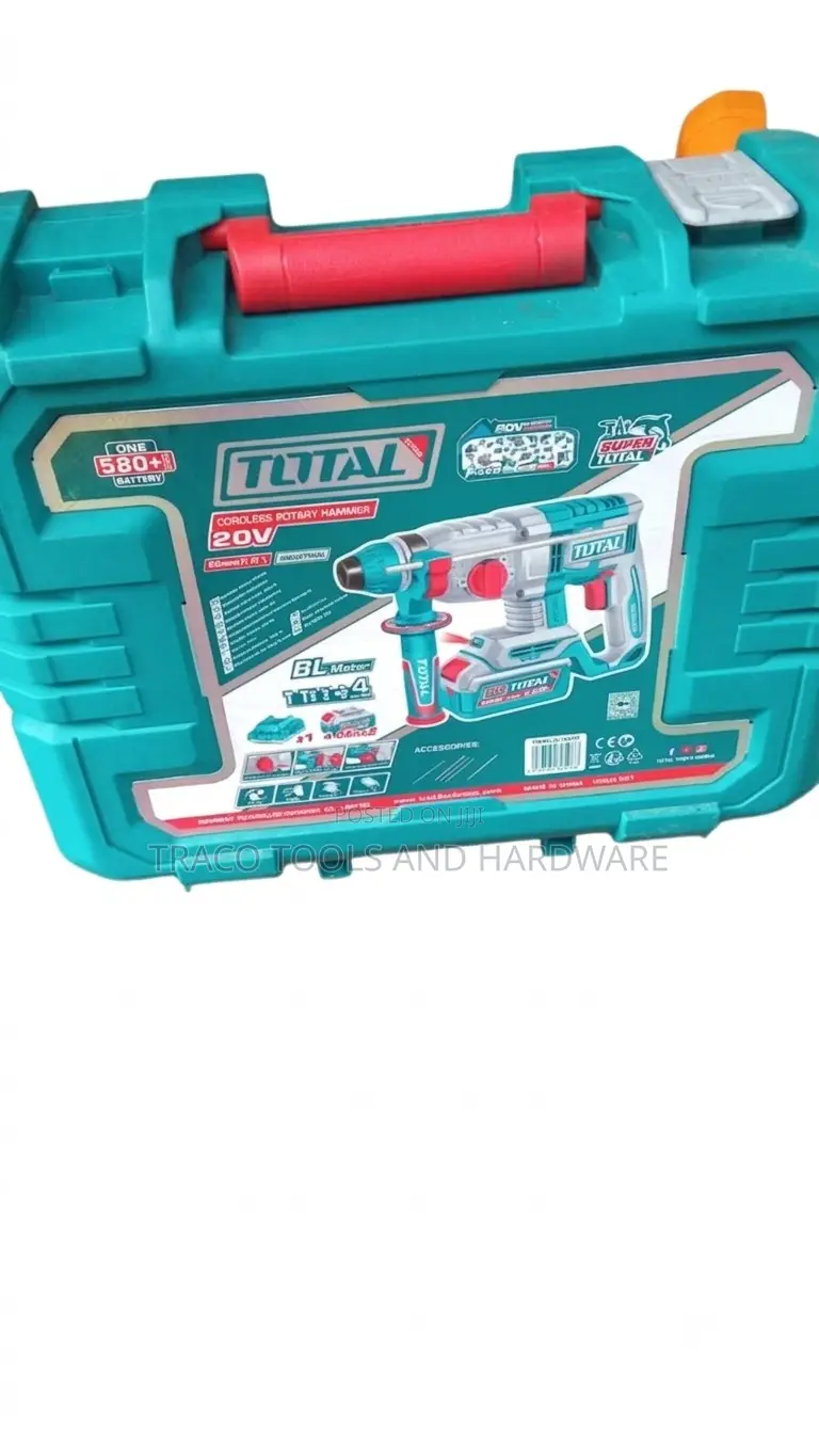 Total Tools Super 20v Brushless Cordless Rotary Hammer Kit Trhli202287