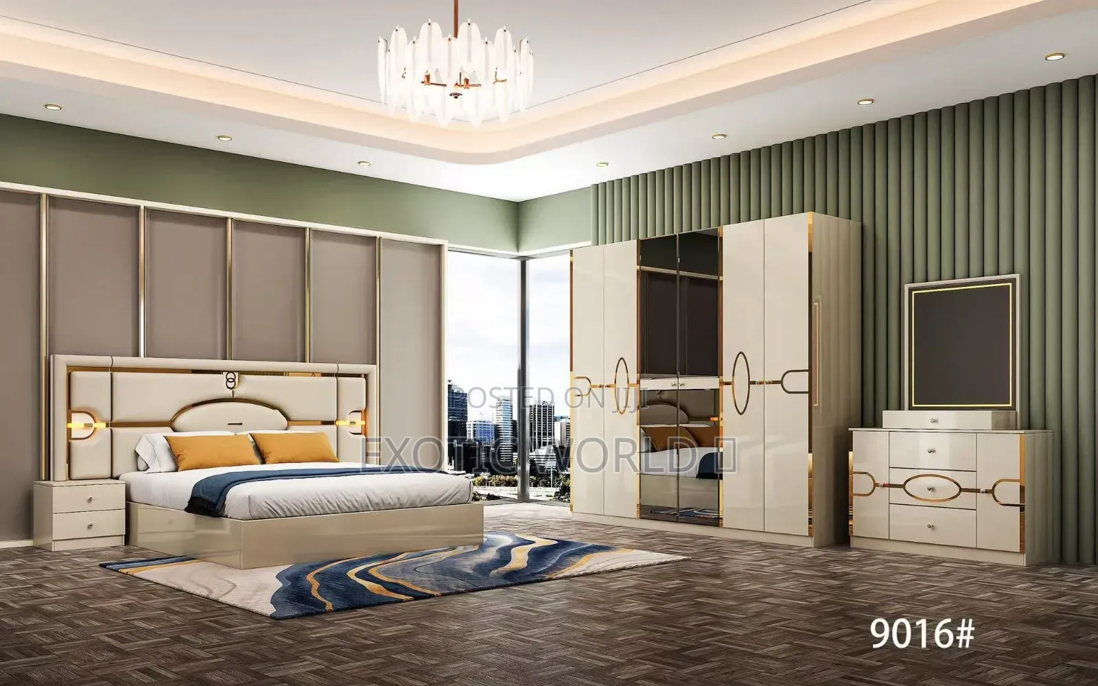 Luxury Complete King Size Bedroom Furniture Set
