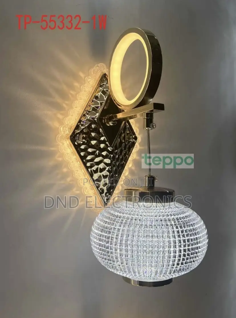 Gold Honeycomb Crystal Wall Light