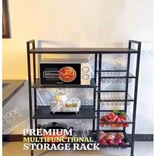 Kitchen Storage Rack With 4 Baske (90cm)