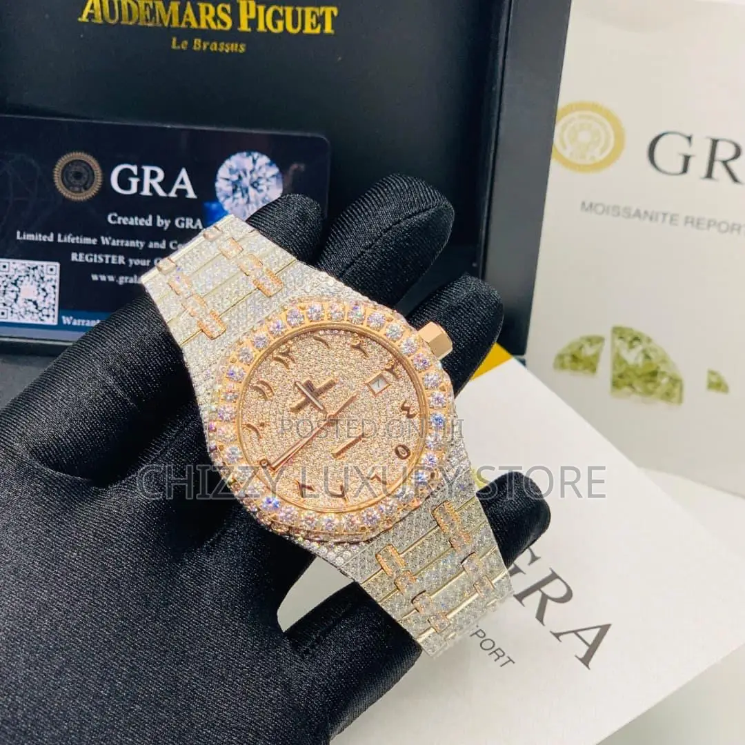 VVS Moissanite Diamond Quality Luxury Men Audemars Piguet Wristwatch