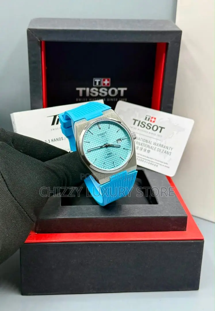 Tissot Quality Luxury Men Rubber Strap Wristwatch