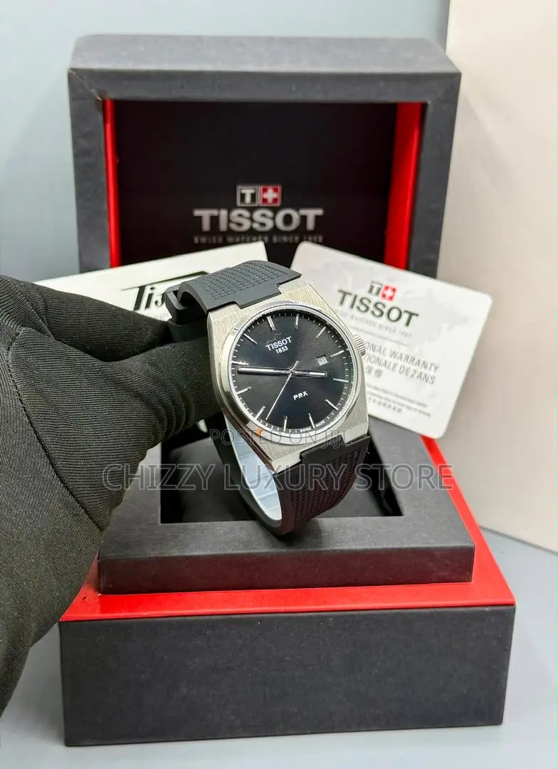 Tissot Quality Luxury Men Rubber Strap Wristwatch