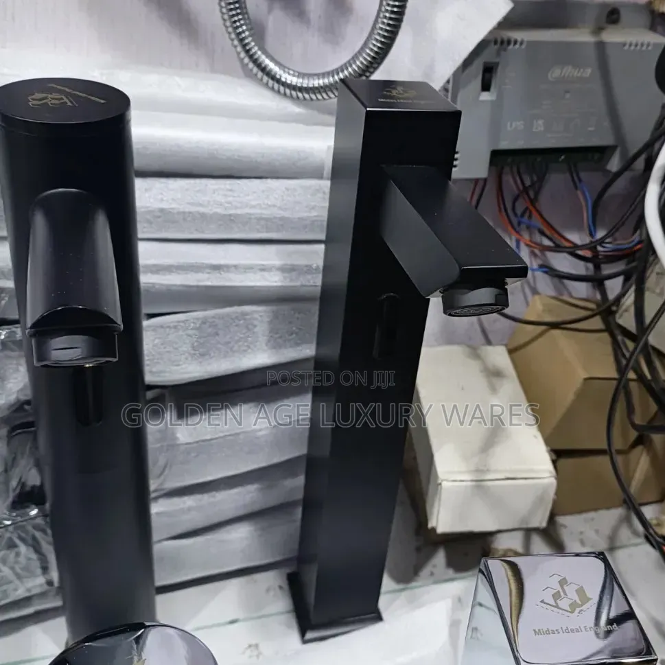 Long Black Square Sensor Tap