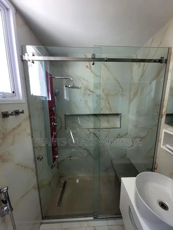Inline Swinging Door Shower Enclosure