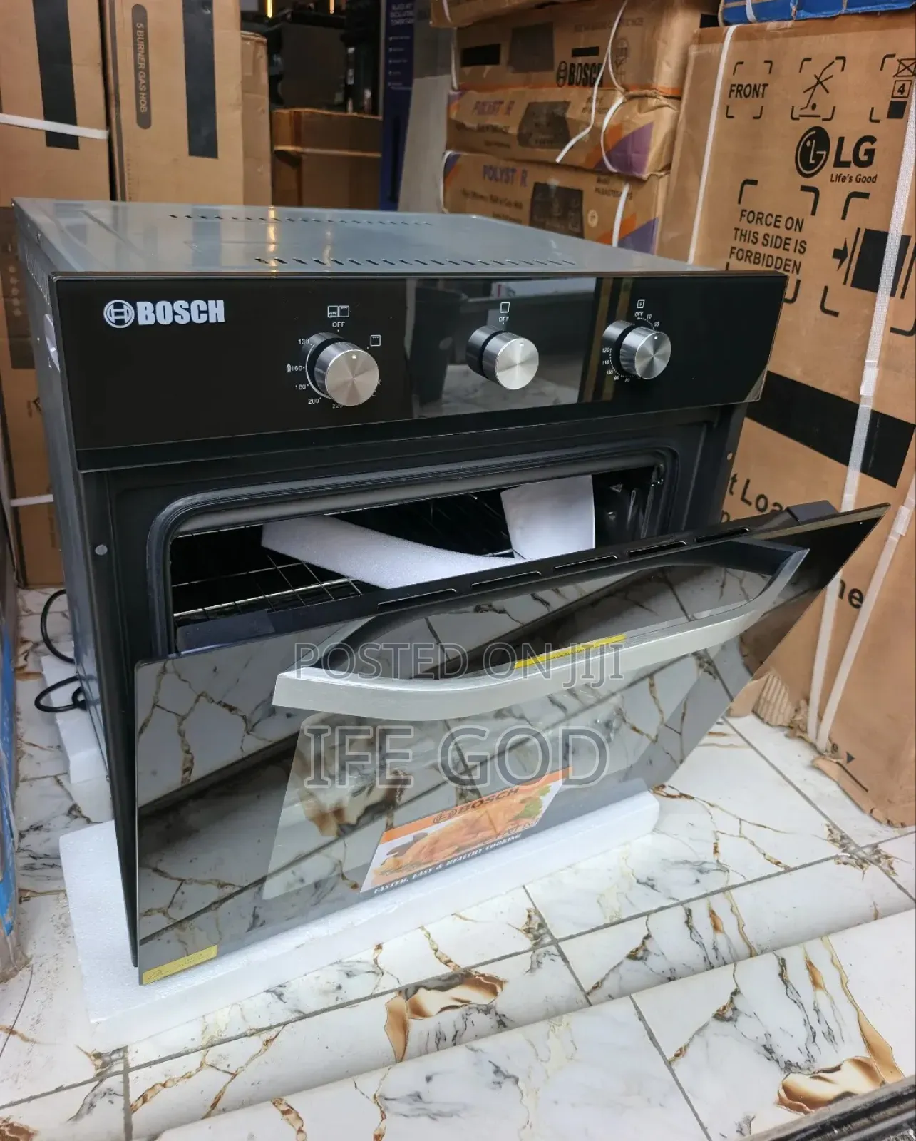 Quality Bosch Inbuilt Cabinet Electric Gas Oven With Grill Timer.