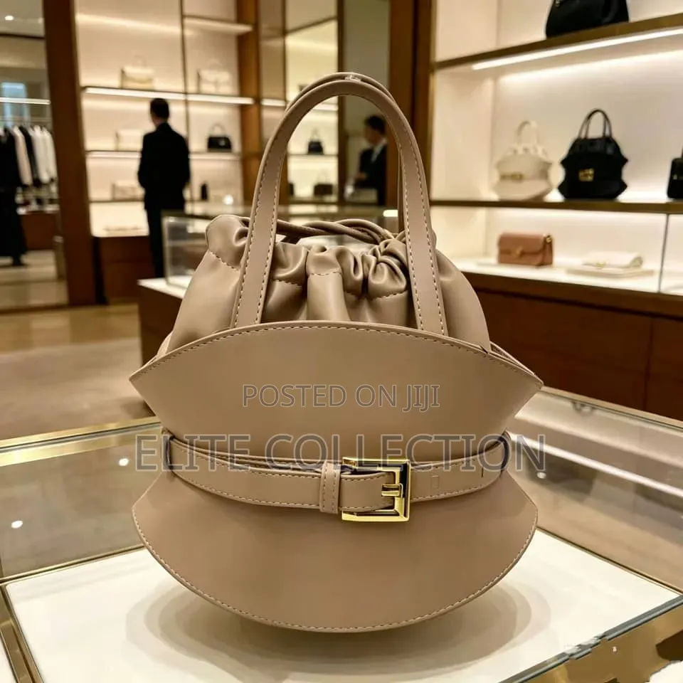 Unique Belted Bucket Bag Rear Design