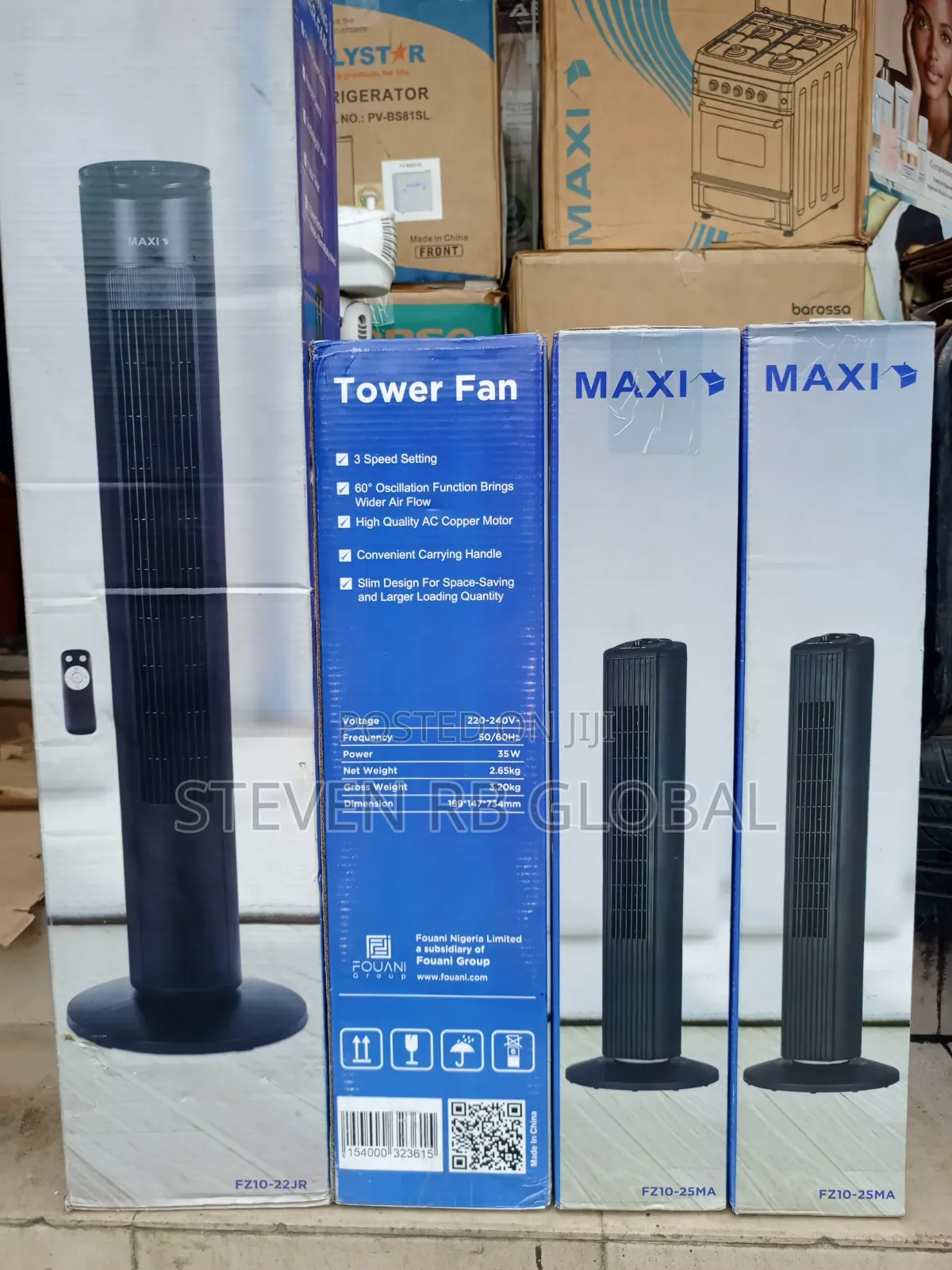 Maxi 28" Tower Fan Black | Fz10-25ma