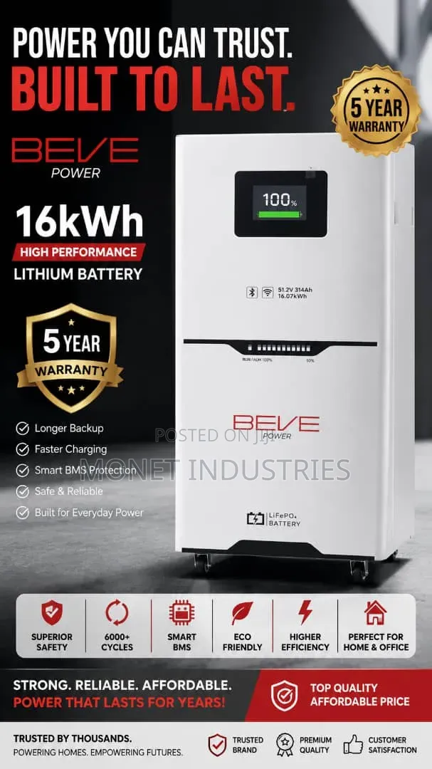 16kwh 51.2v Beve Power Lithium Ion Phosphate Battery Lifepo4