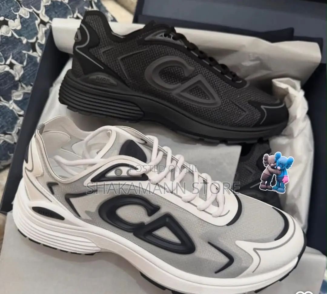 Original Dior B30 SNKS Reflective White Technical Mesh Ash Black
