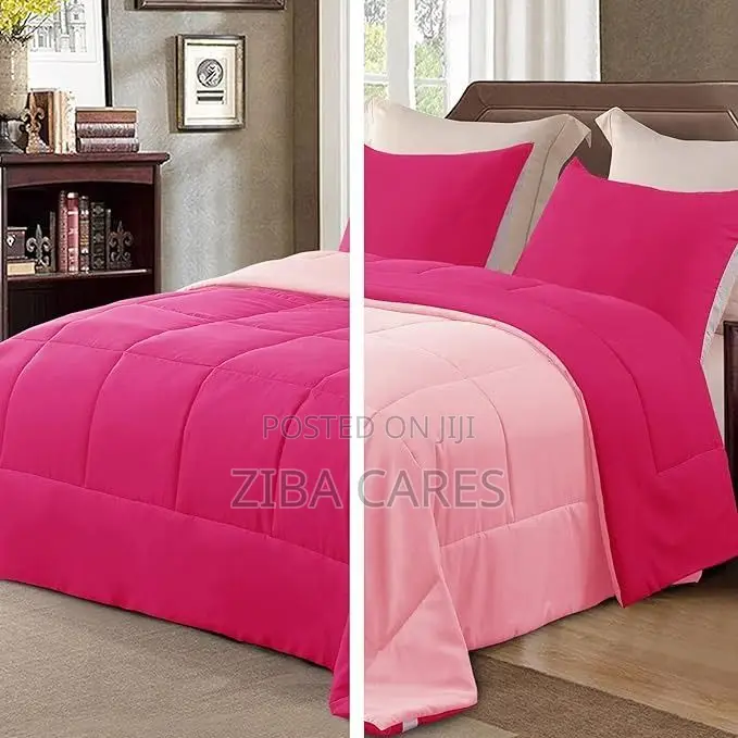 Light Pink and Deep Pink Combine Colors Beddings Set,Duvet,Pillowcase