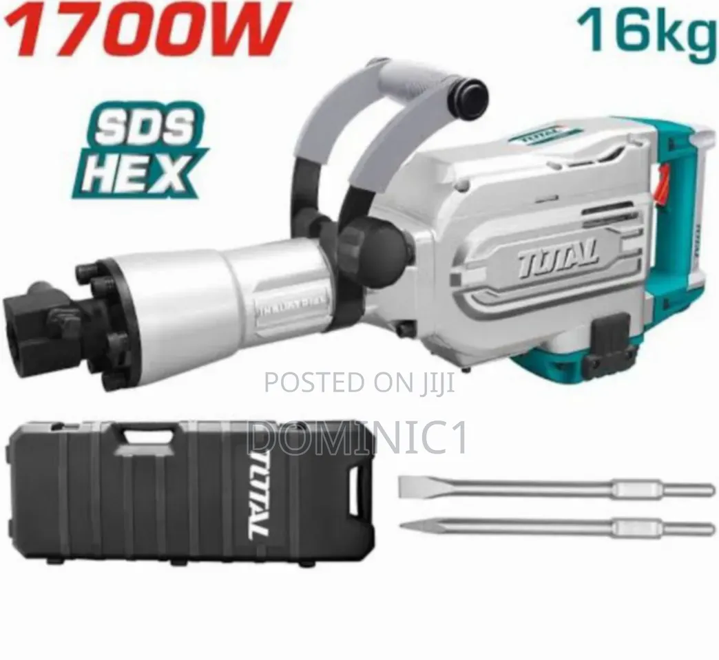 Total 1700w Industrial Demolition Breaker (Model Th215456 16kg