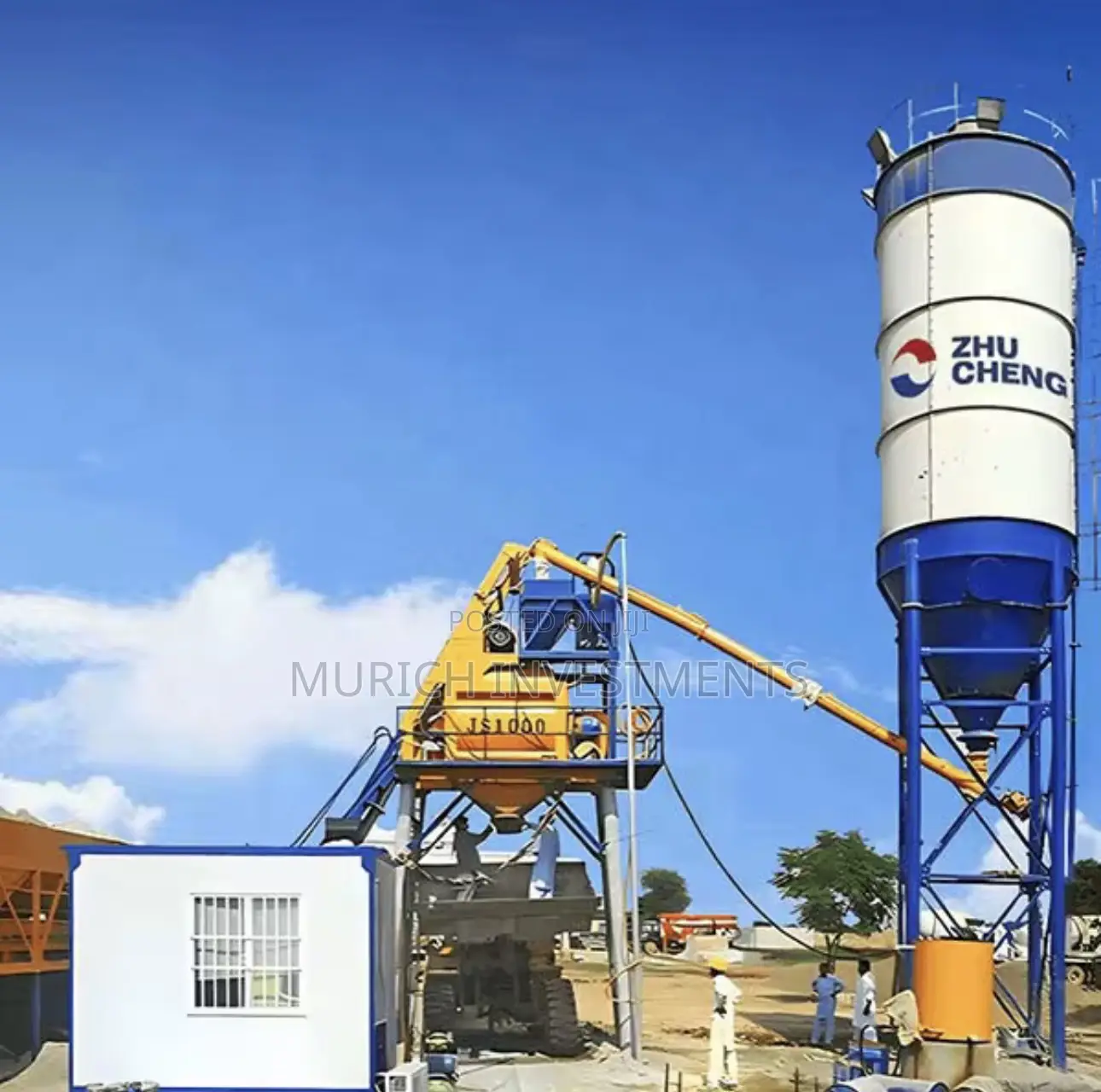 Industrial 50m3 Concrete Batching Plant Complete Ready-Mix Solutn