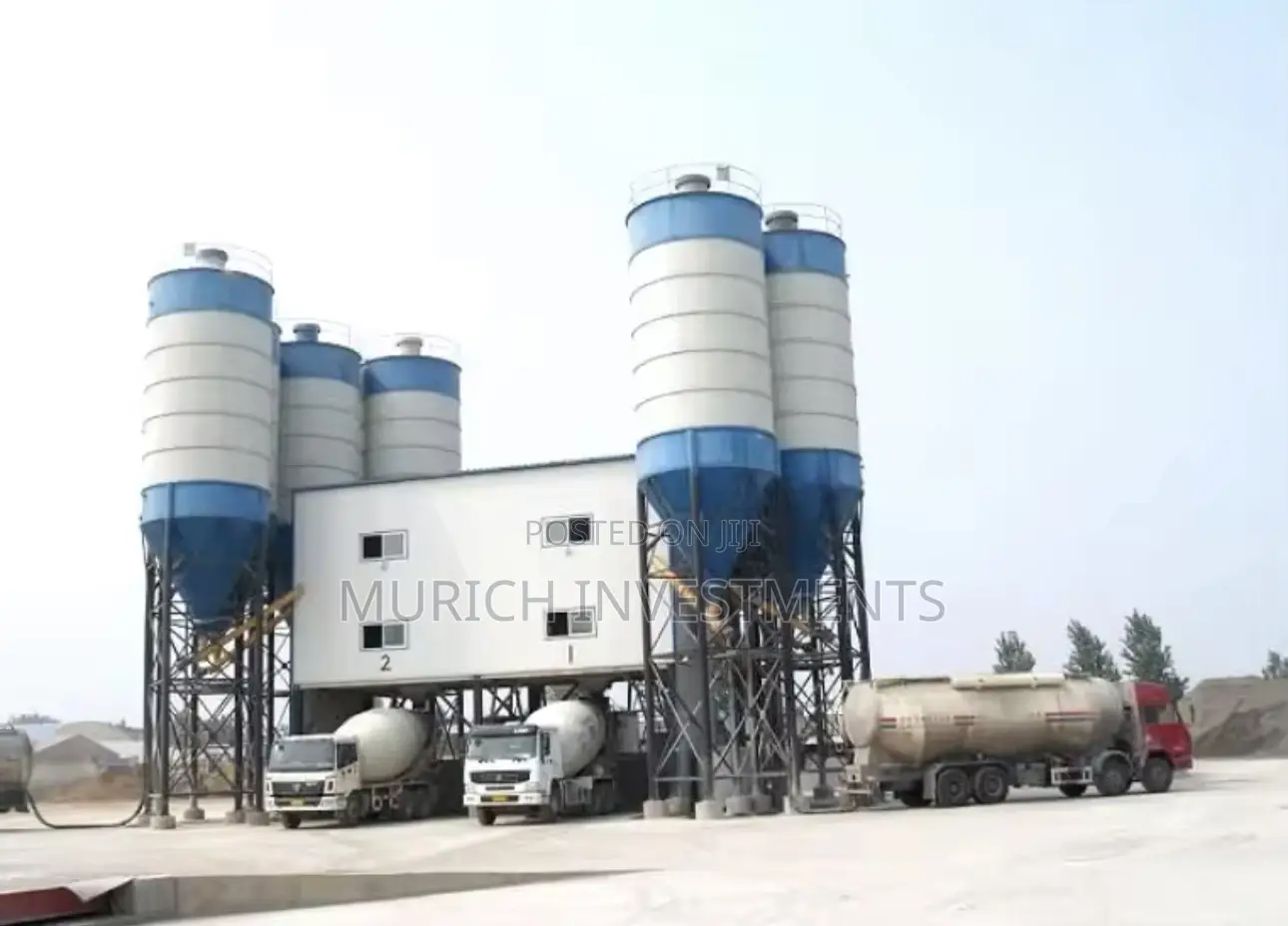 Industrial 50m3 Concrete Batching Plant Complete Ready-Mix Solutn