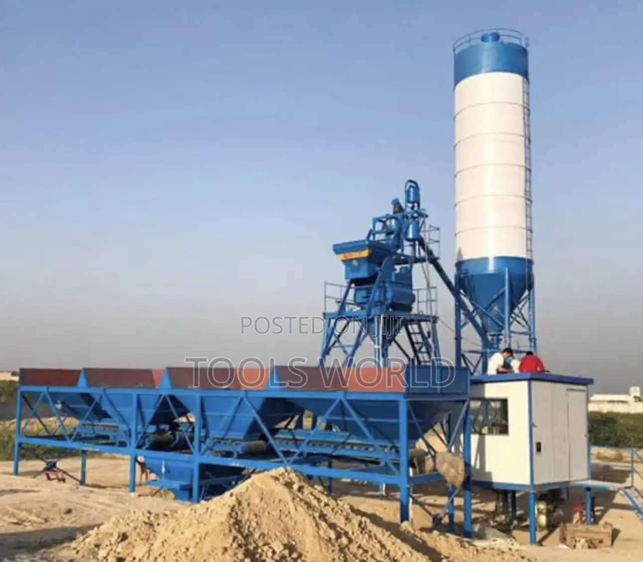 Concrete Batching Plant (35m3/Hr) With 1 X 100t Silos