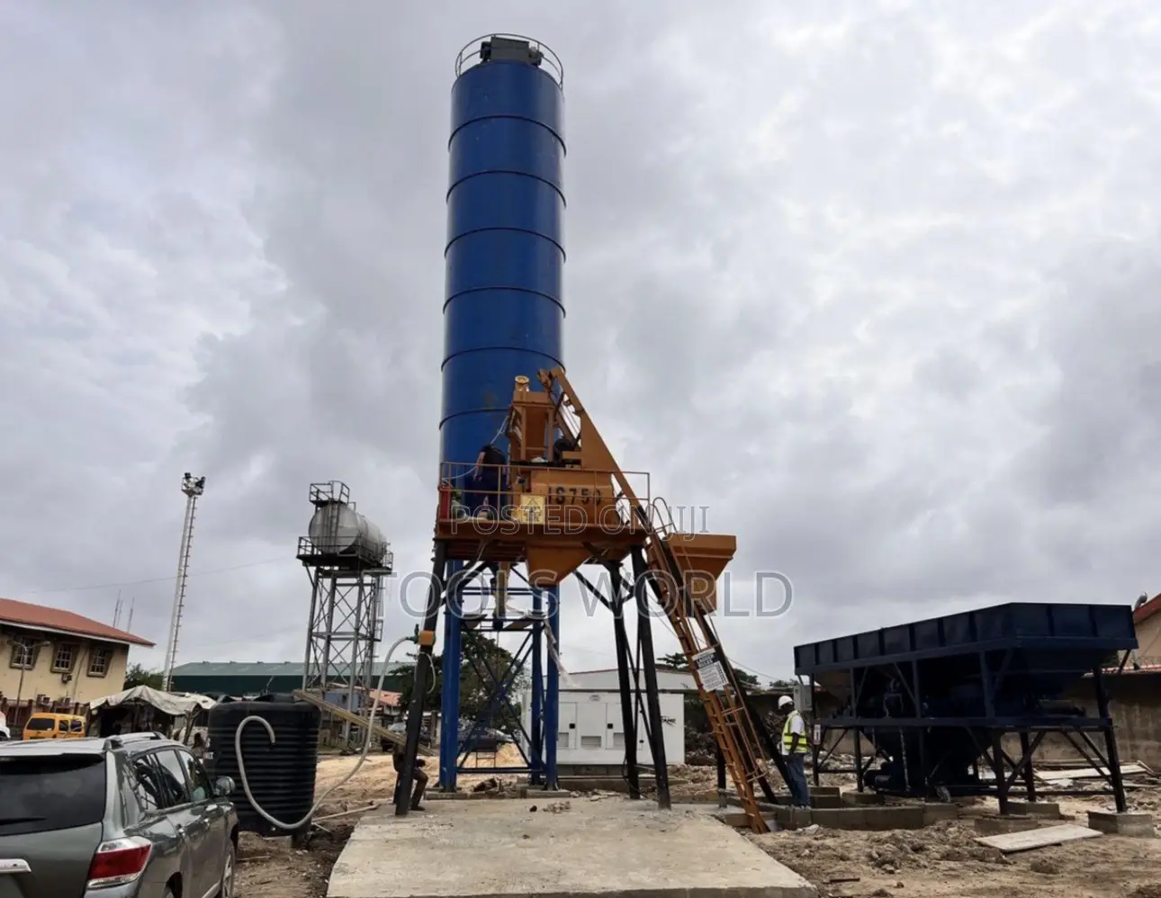 Concrete Batching Plant (35m3/Hr) With 1 X 100t Silos