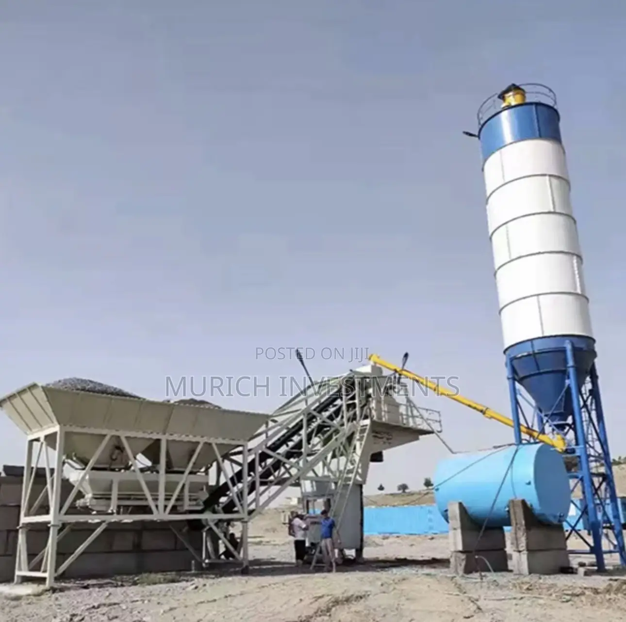 Heavy-Duty 35m3/Hr Concrete Batching Plant With 100t Cement Silo