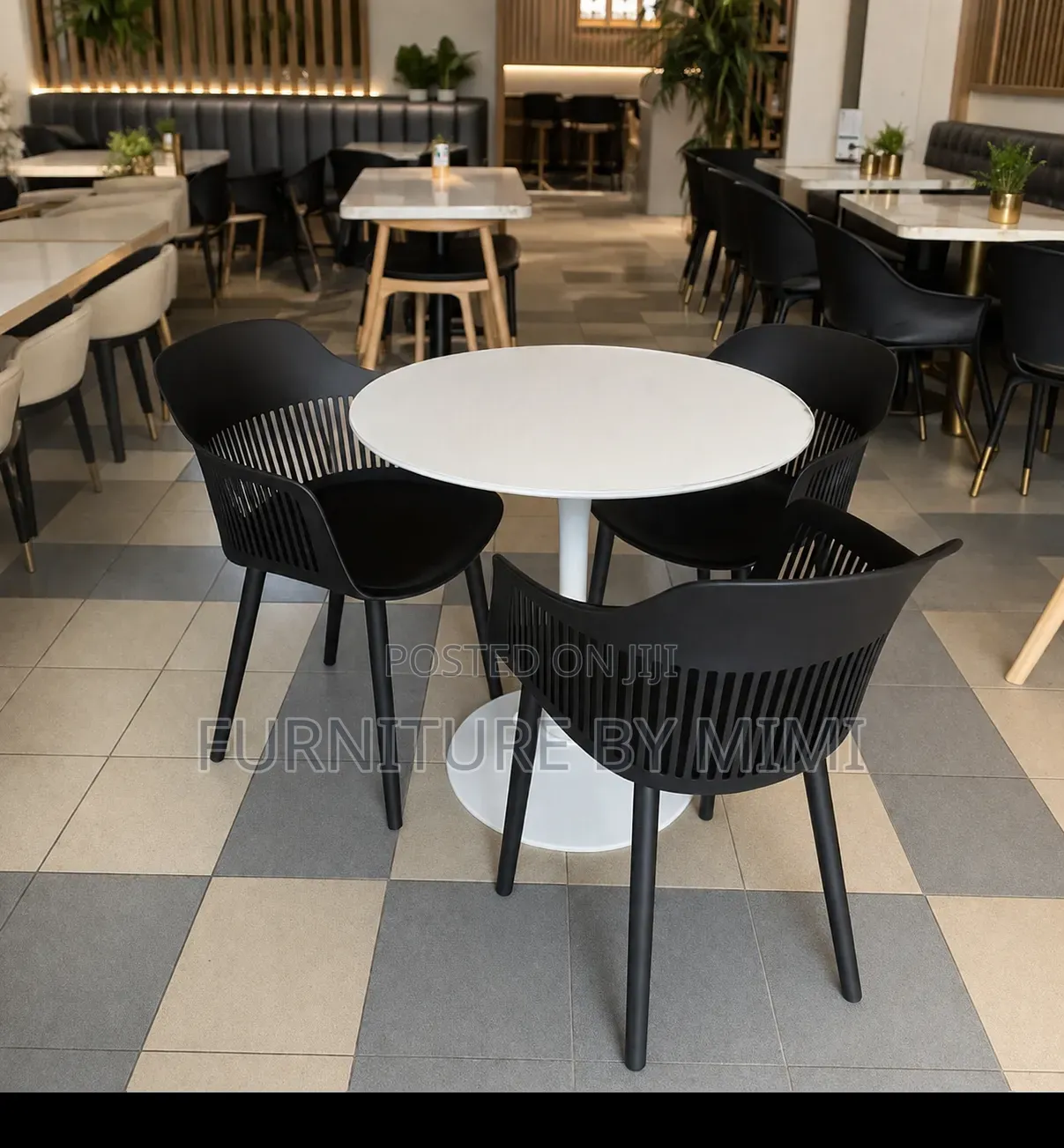 Premium Modern Restaurant Cafe Dining Set (4-Seater)