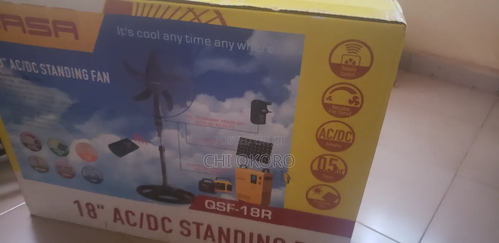 18" Ac/Dc Standing Fan