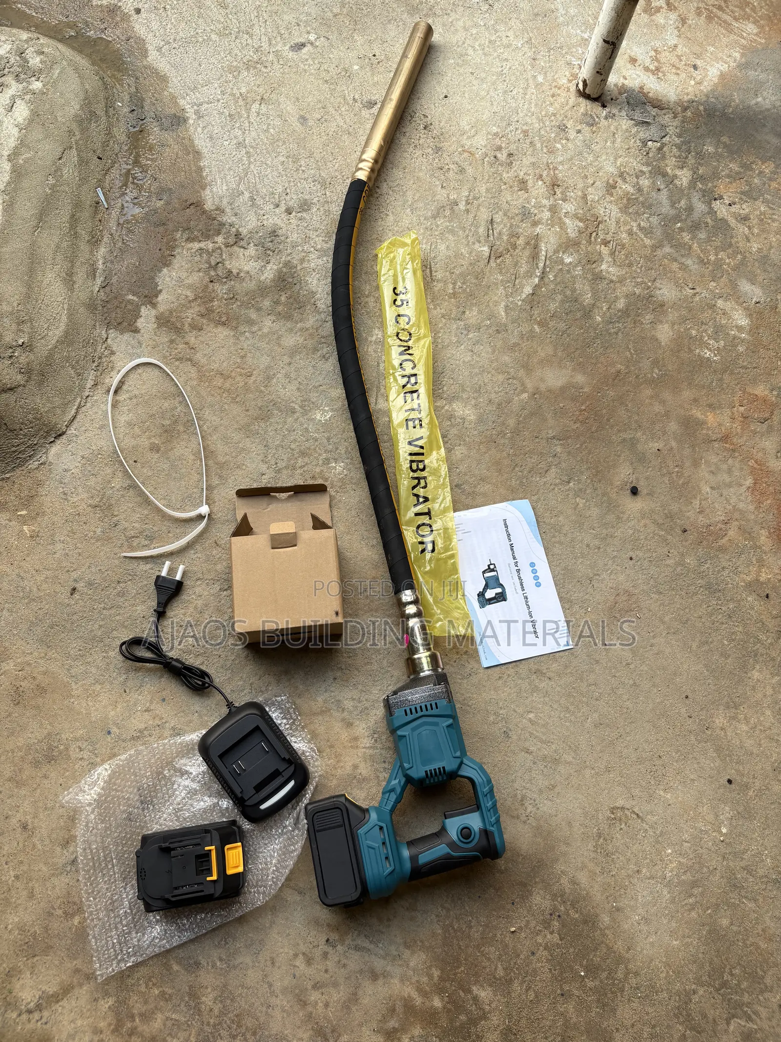 1m Cordless Concrete Vibrator 21v