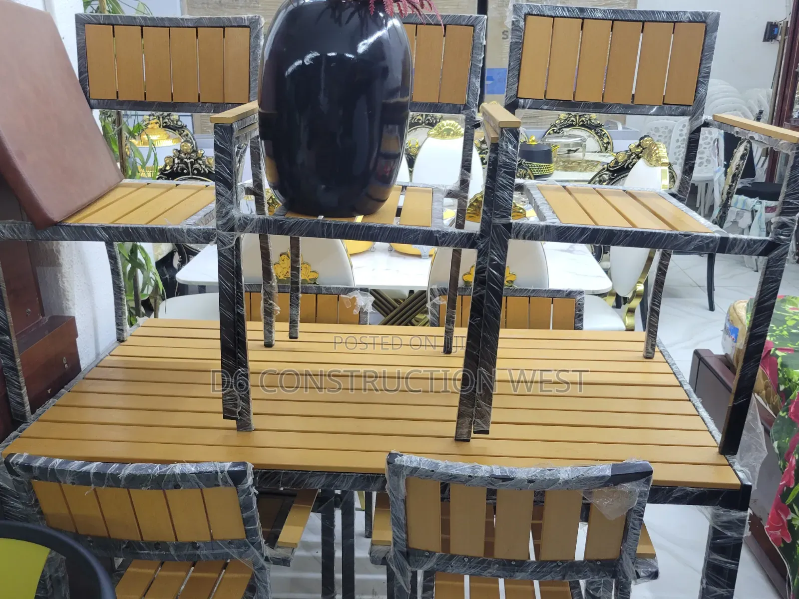 Wooden Garden 6 Seater Tabel Set