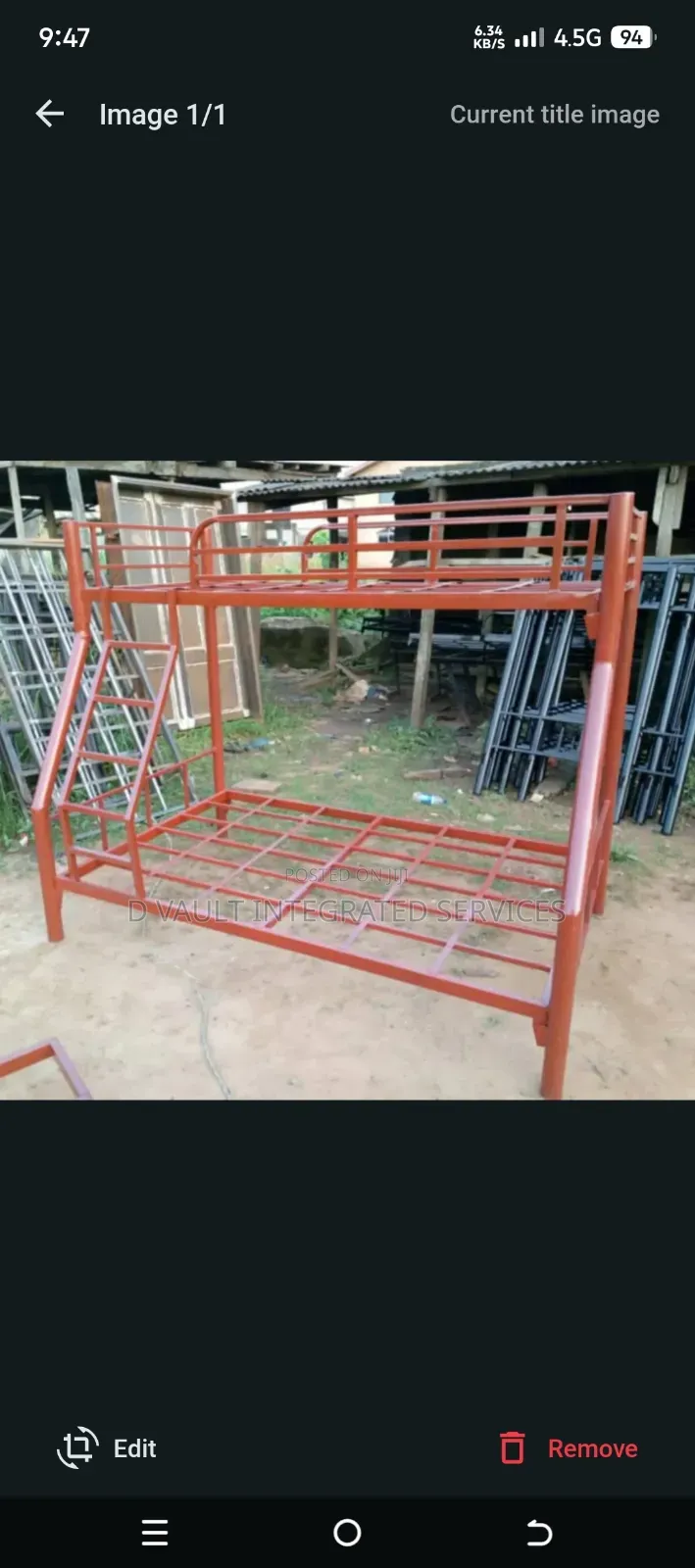 Metal Double Bunk 4ft Down 3ft Up