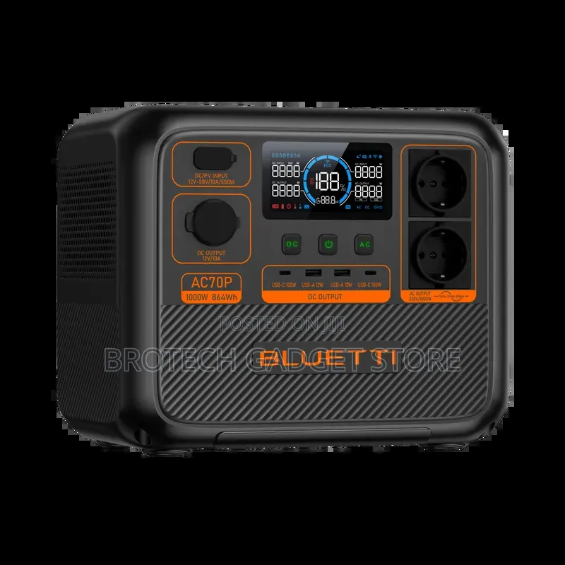 Bluetti Ac70p Power Station 864wh/1000w With 2 Years Warranty