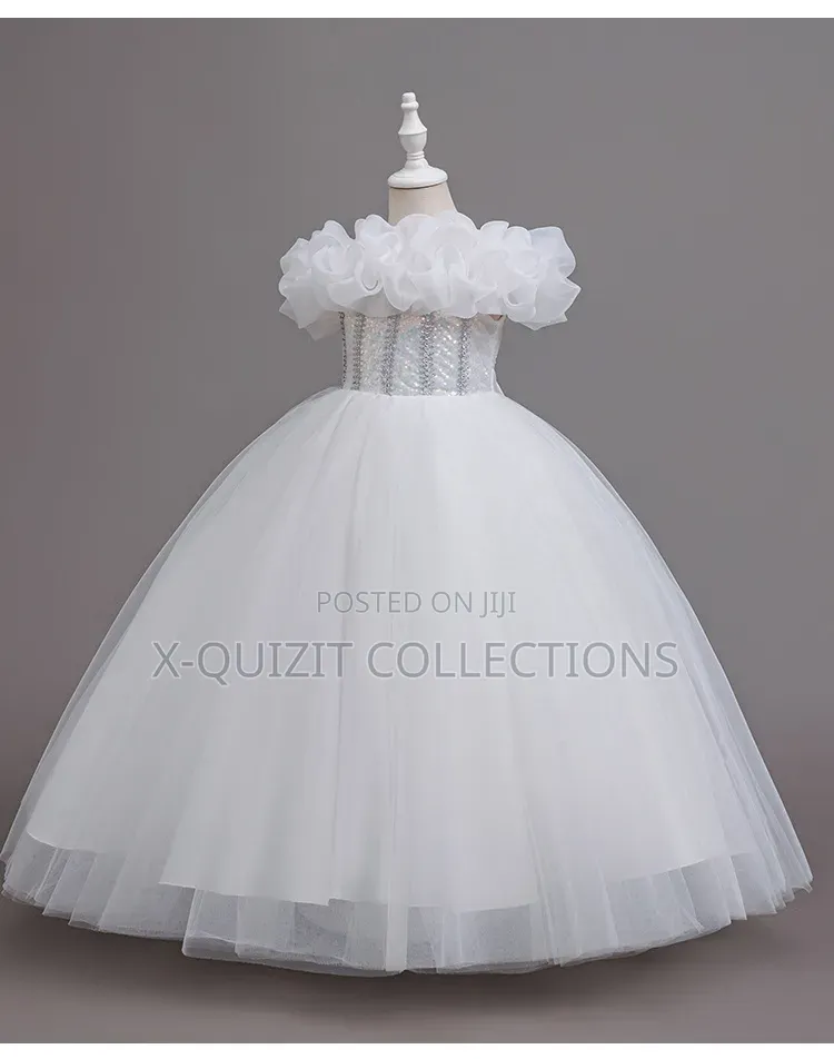 Royal Blue and White Princess Ball Gown (7yrs-12yrs)
