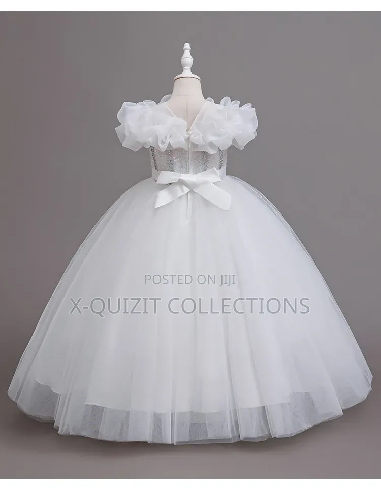 Royal Blue and White Princess Ball Gown (7yrs-12yrs)