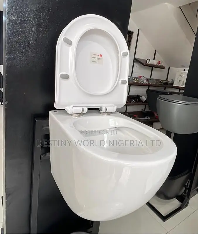 Sweethome White Wall-Hung Toilet Pan With a Soft-Close Seat