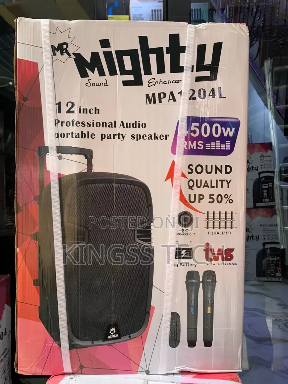 Mighty Pro Audio 12inches Rechargeable Battery Public Address System
