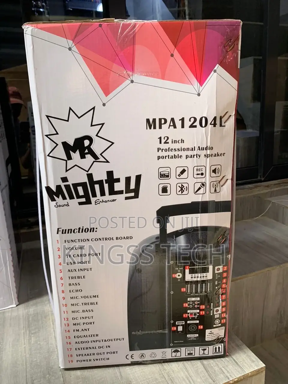 Mighty Pro Audio 12inches Rechargeable Battery Public Address System