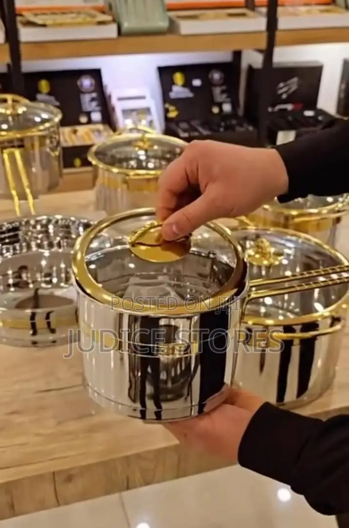 11-Piece Stainless Steel Cookware Set With Gold Accents-Multi-Purpose