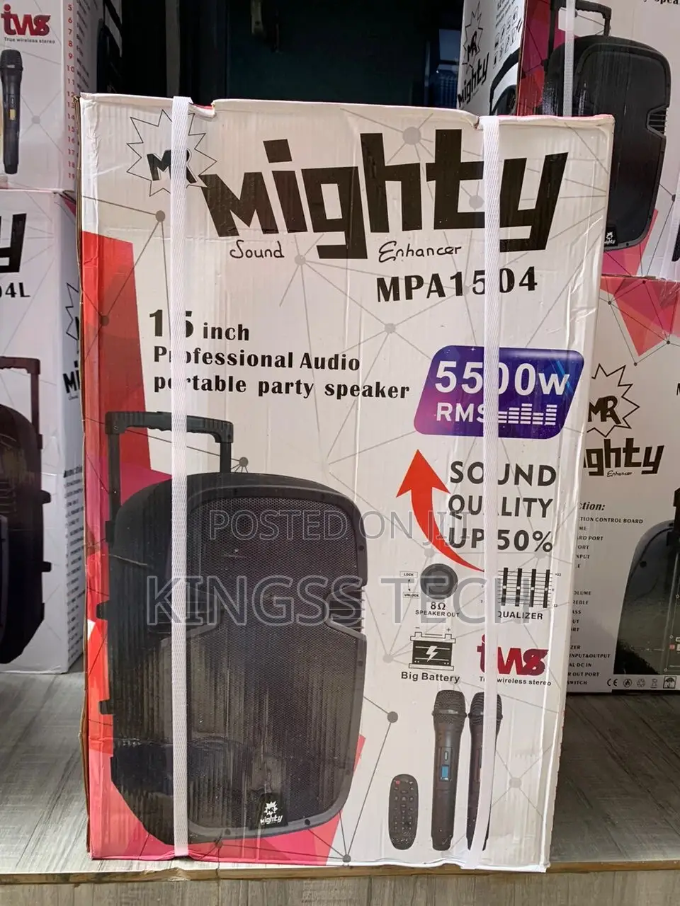 Mighty Pro Audio 15inches Rechargeable Battery Public Address System