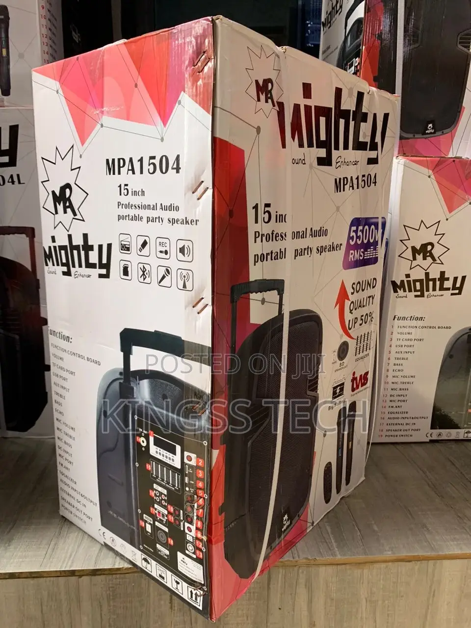 Mighty Pro Audio 15inches Rechargeable Battery Public Address System