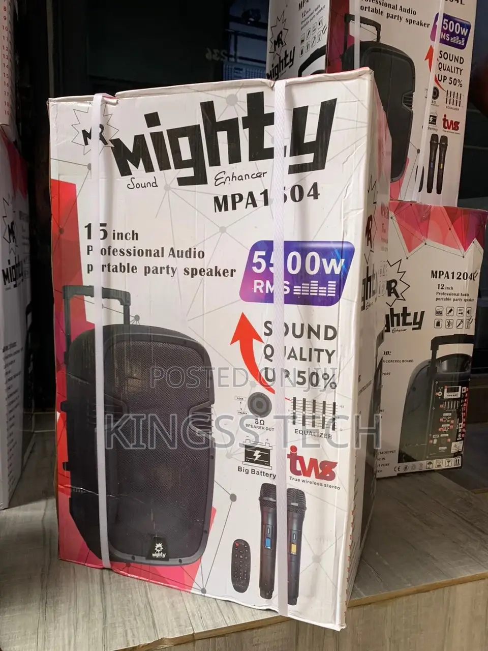 Mighty Pro Audio 15inches Rechargeable Battery Public Address System