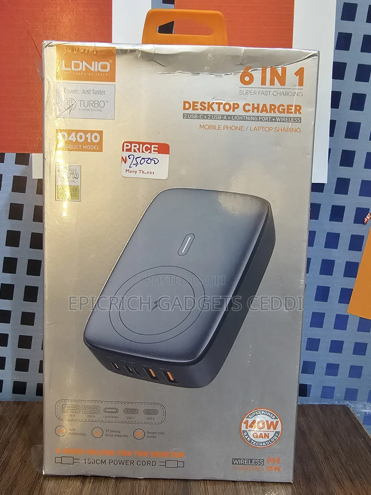 Ldnio 6-in-1 140w Gan Desktop Charger for All Your Devices