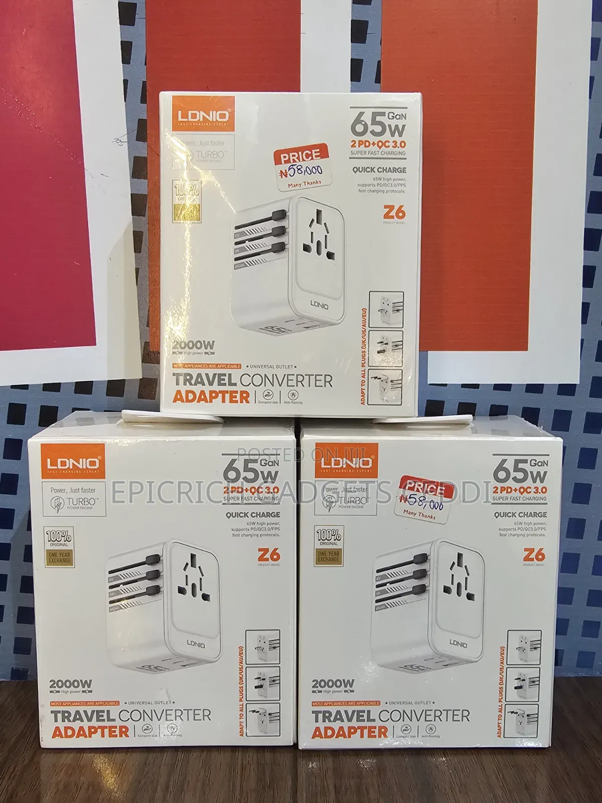 Ldnio 65w Gan Universal Travel Adapter and Converter