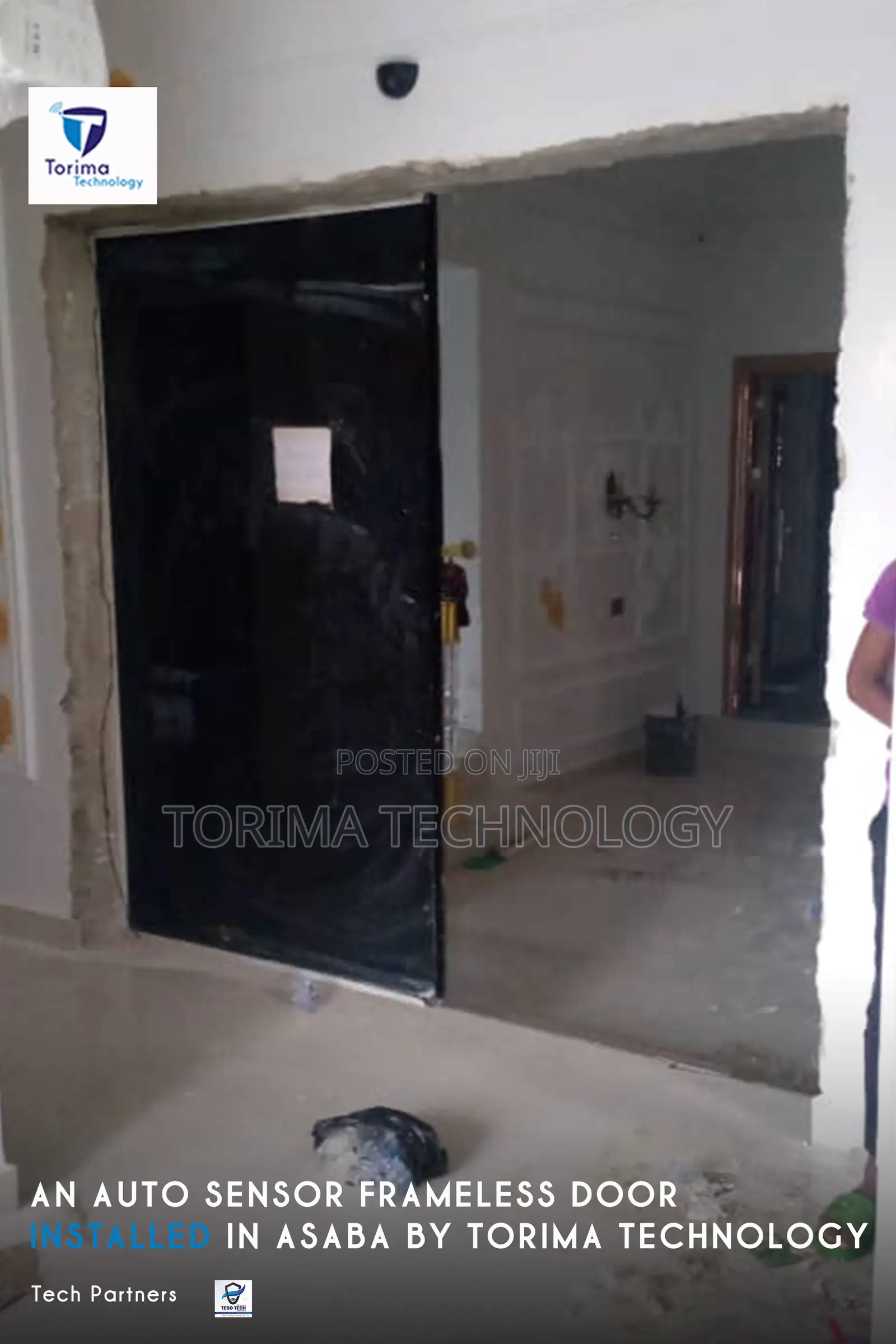 Automatic Frameless Sensor Door Installation