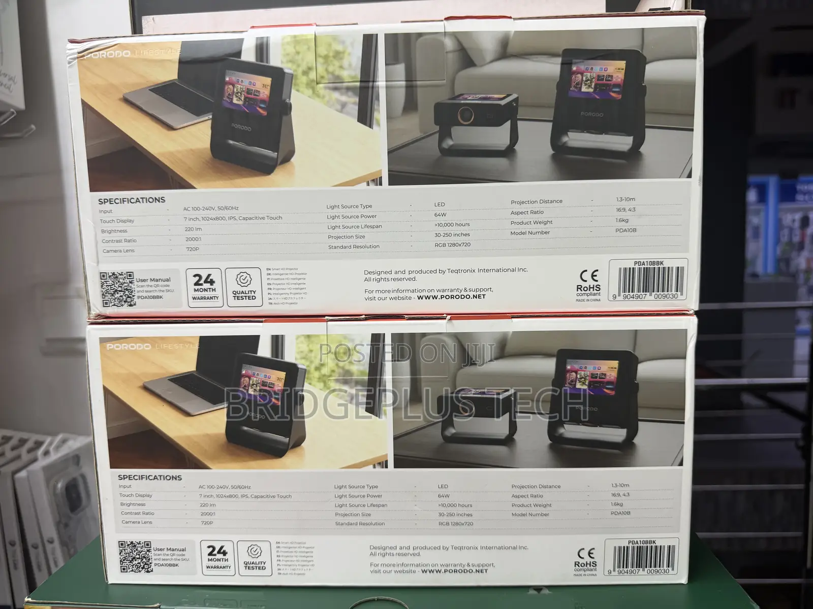 Porodo Optivis Smart Hd Projector