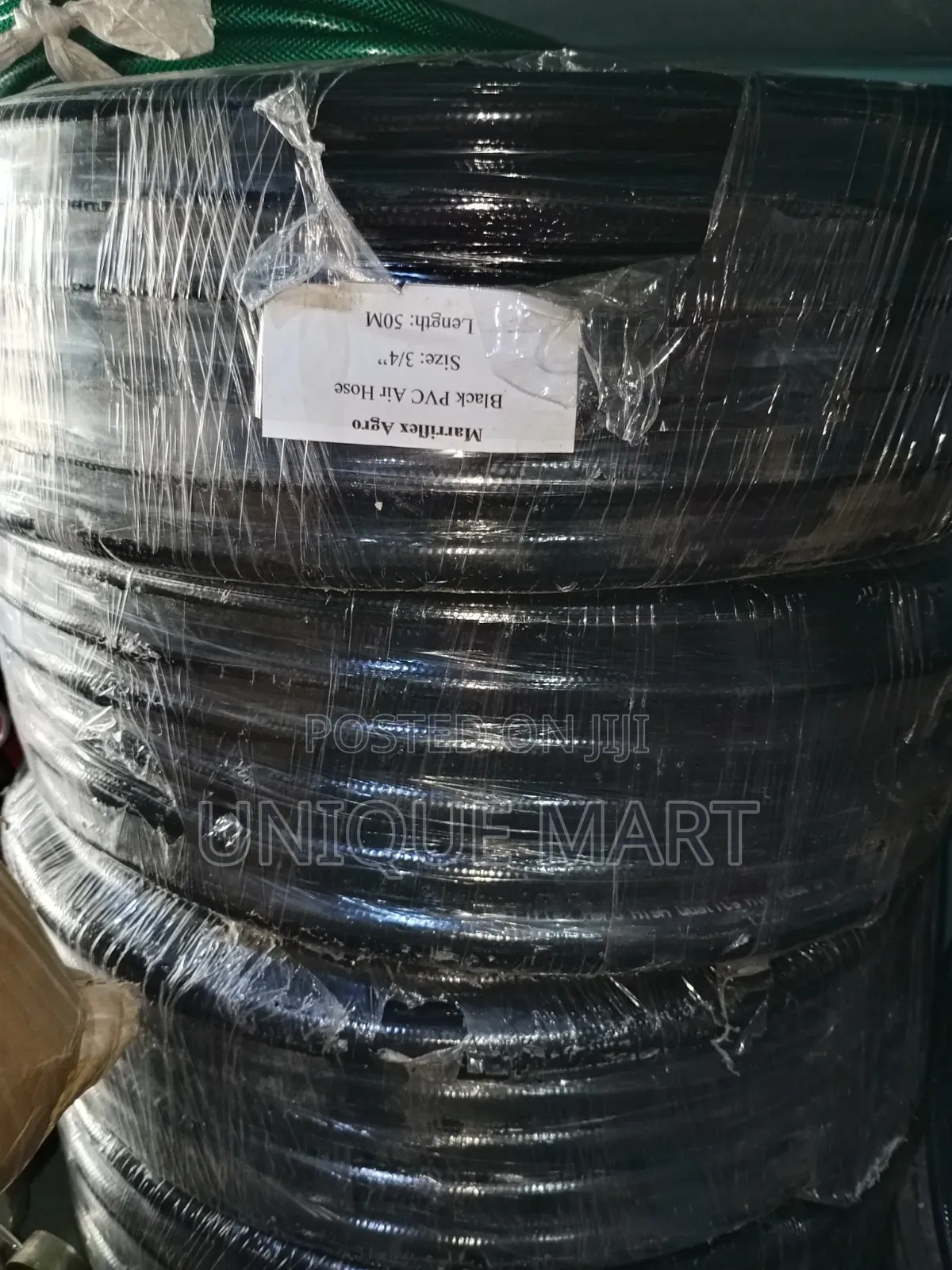 3/4" PVC Black Air Hose. Bundle:50 Meters